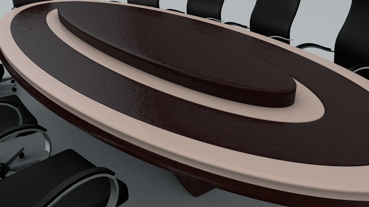 Table and Chair Low-poly 3D model_6