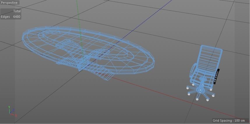 Table and Chair Low-poly 3D model_11