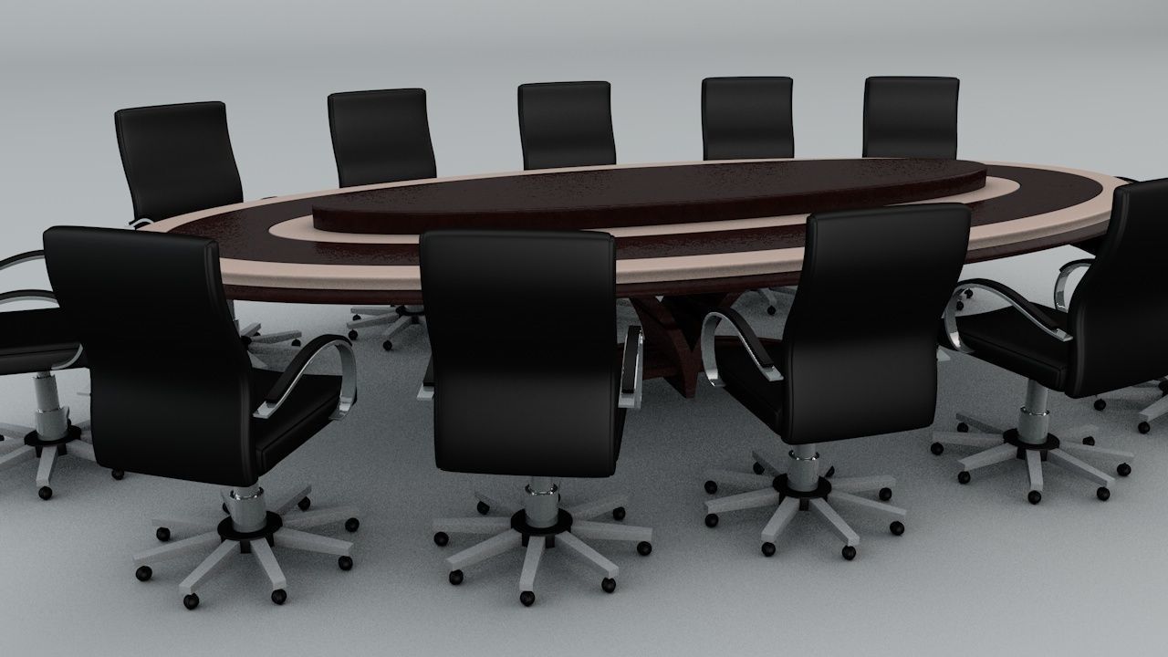 Table and Chair Low-poly 3D model_3