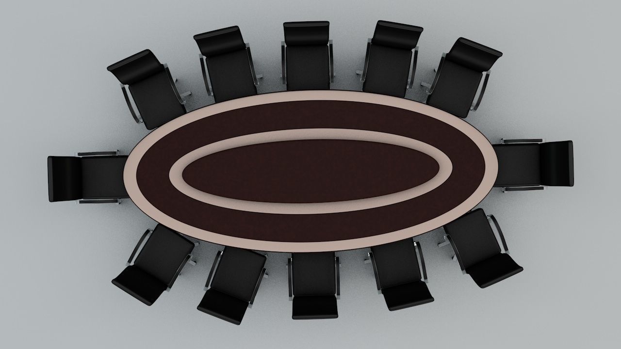 Table and Chair Low-poly 3D model_4