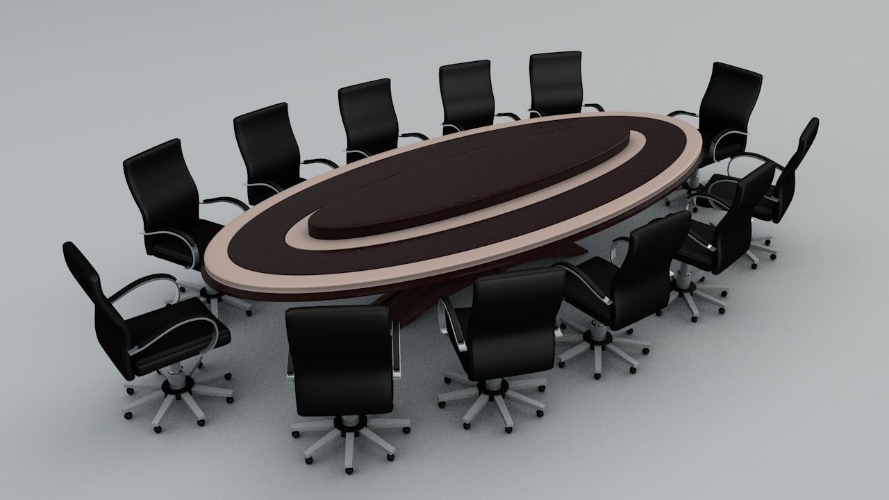 Table and Chair Low-poly 3D model_1