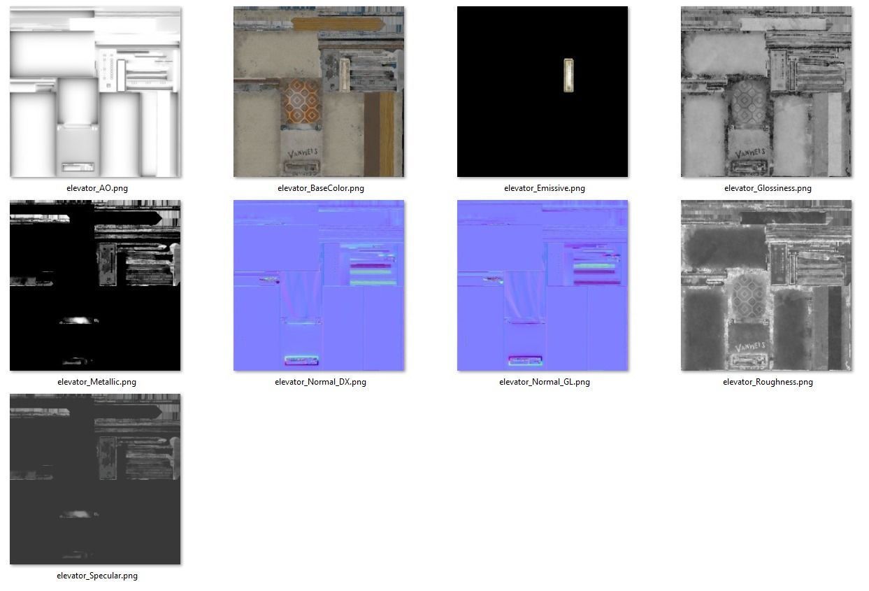 elevator Low-poly 3D model_7