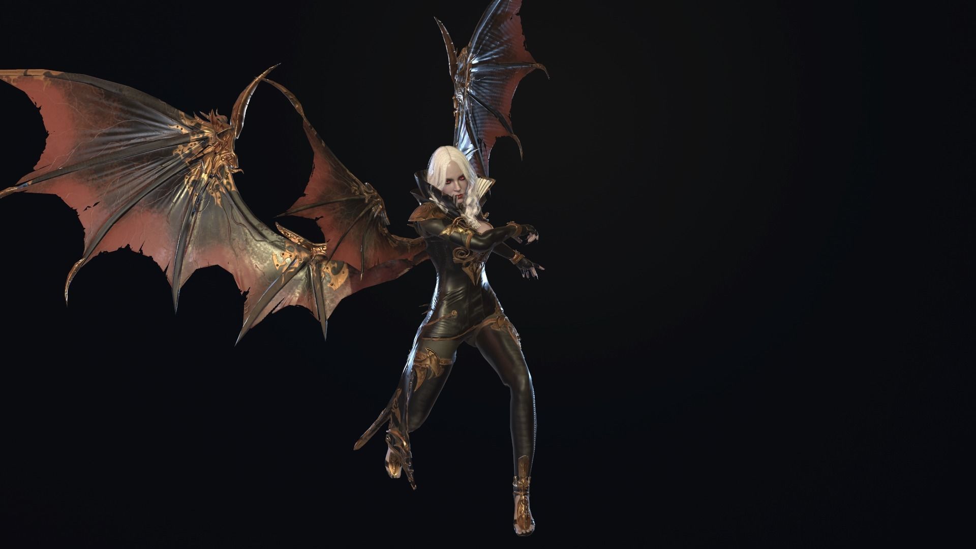 Vampire girl remastered  Low-poly 3D model_7