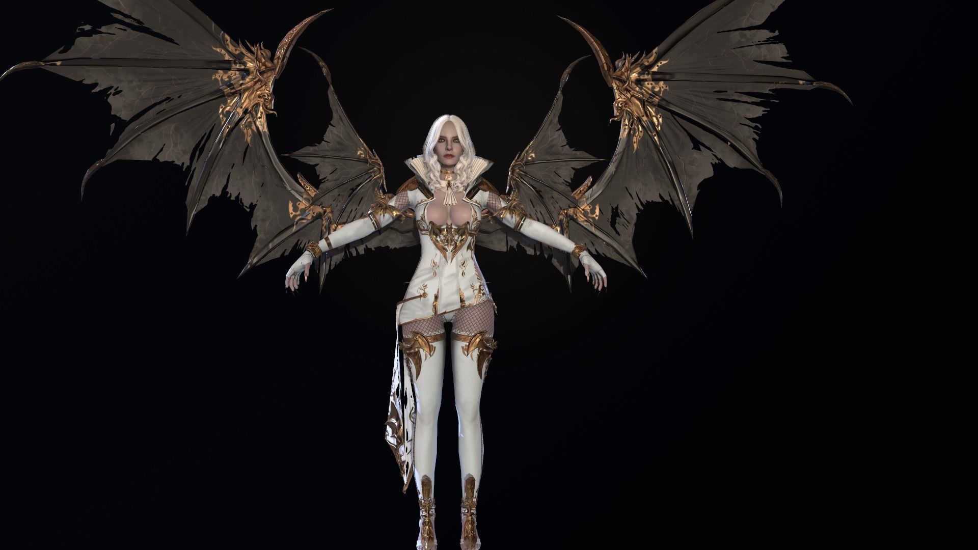 Vampire girl remastered  Low-poly 3D model_20