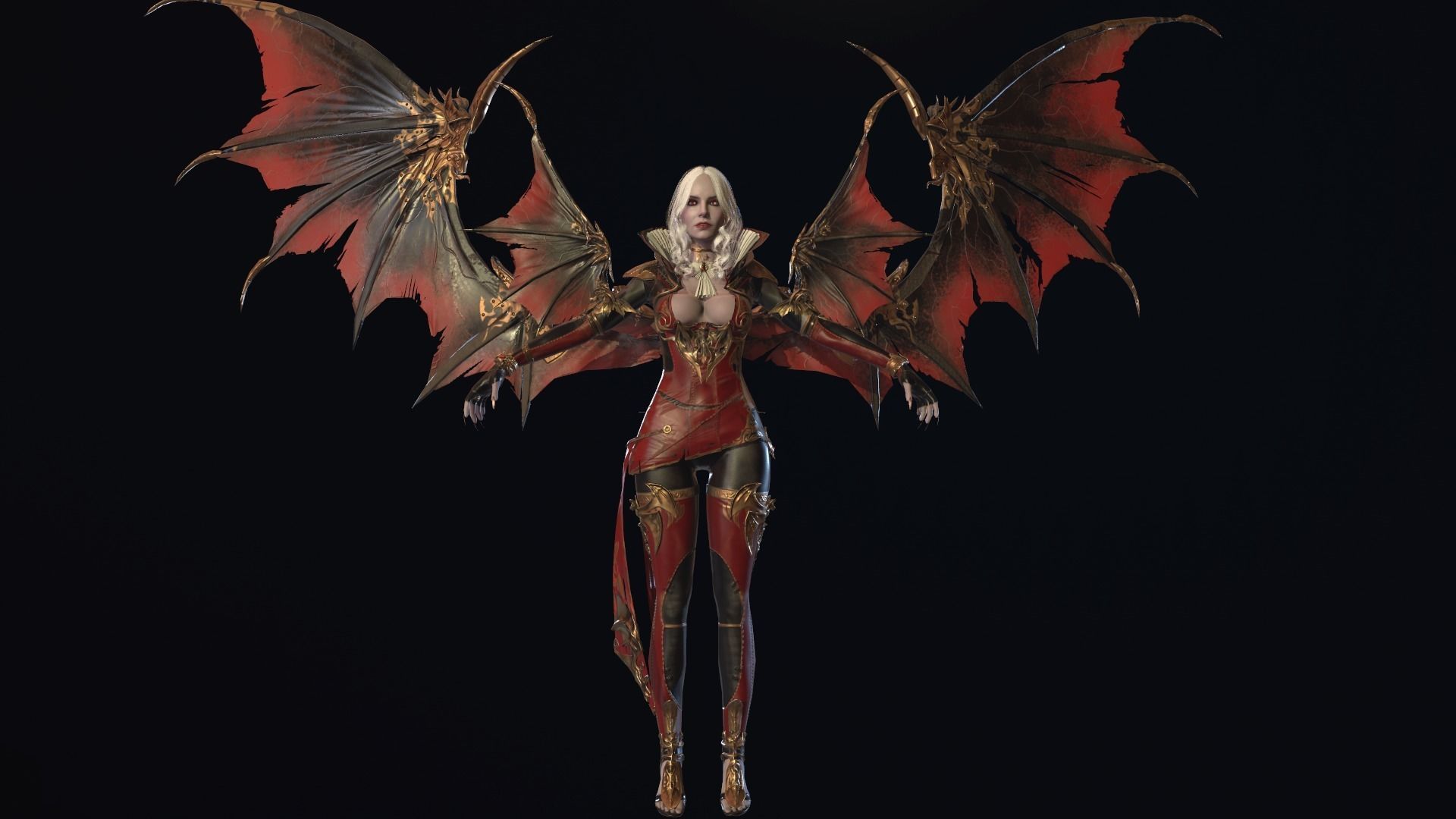 Vampire girl remastered  Low-poly 3D model_23