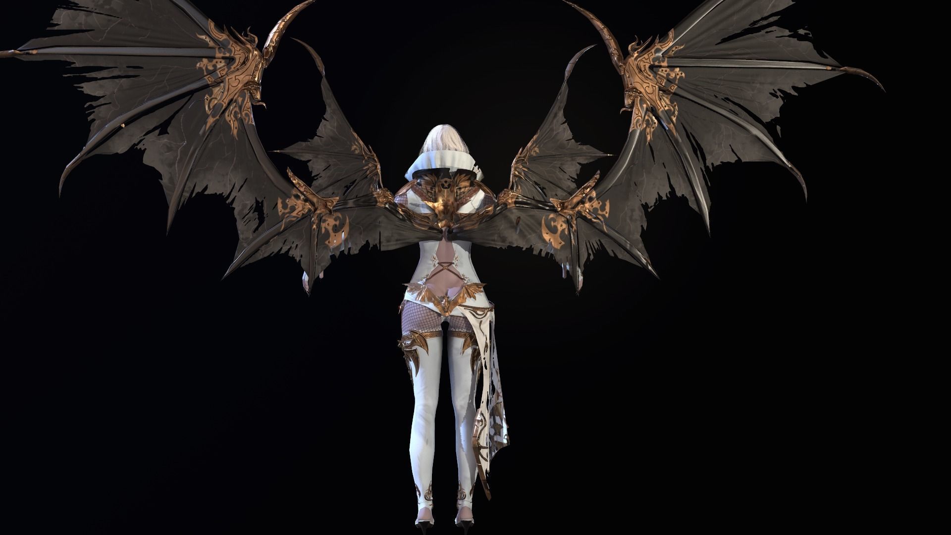 Vampire girl remastered  Low-poly 3D model_21