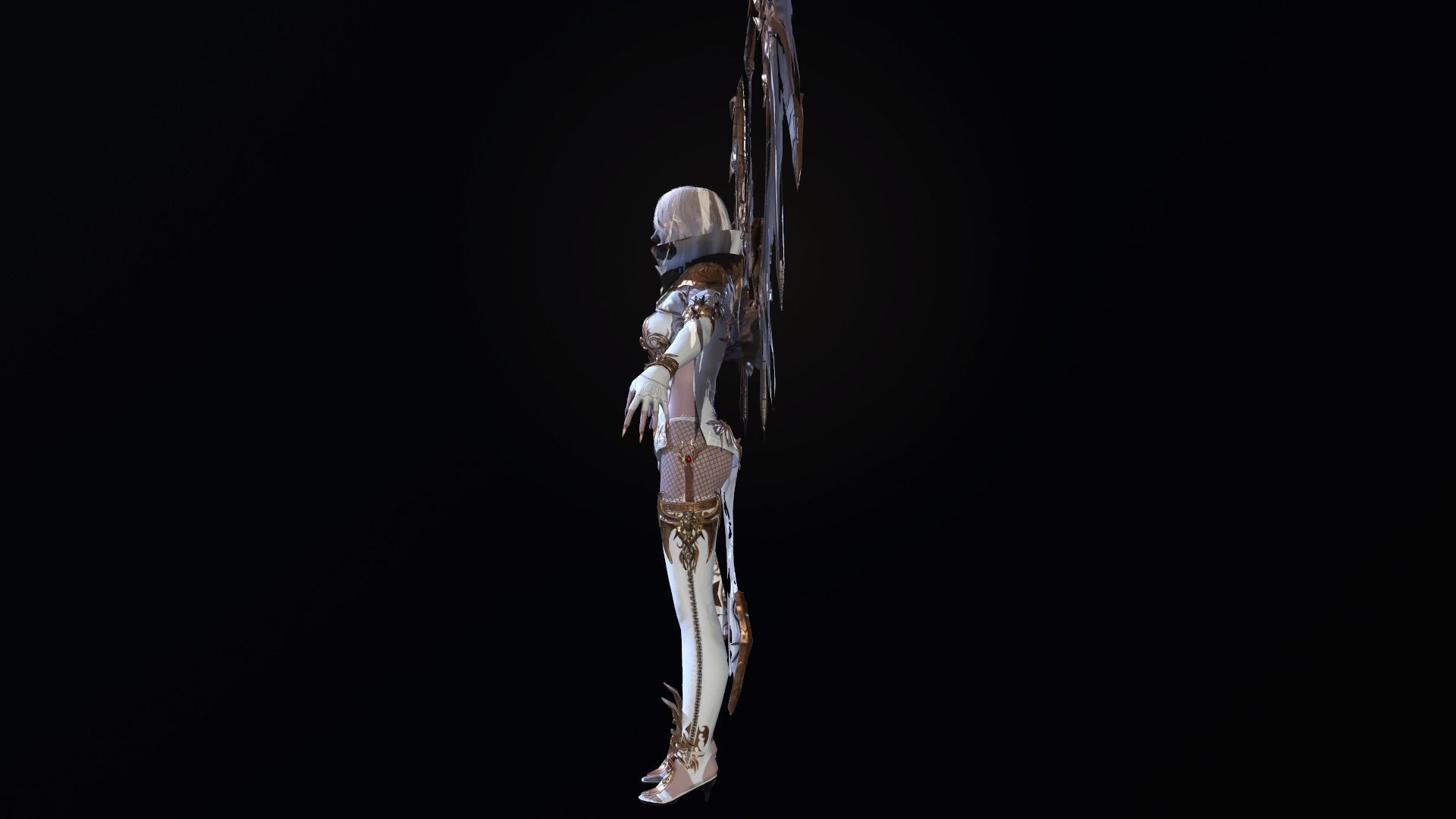 Vampire girl remastered  Low-poly 3D model_18