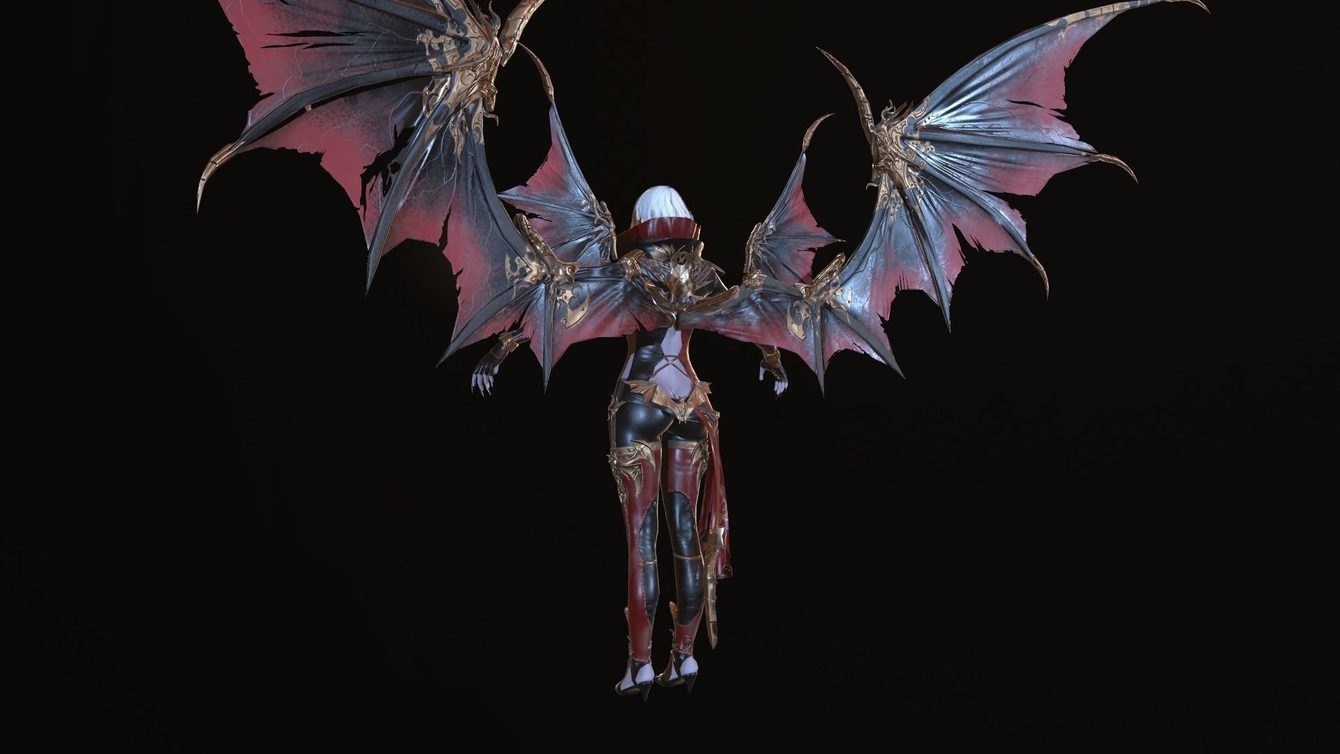 Vampire girl remastered  Low-poly 3D model_15