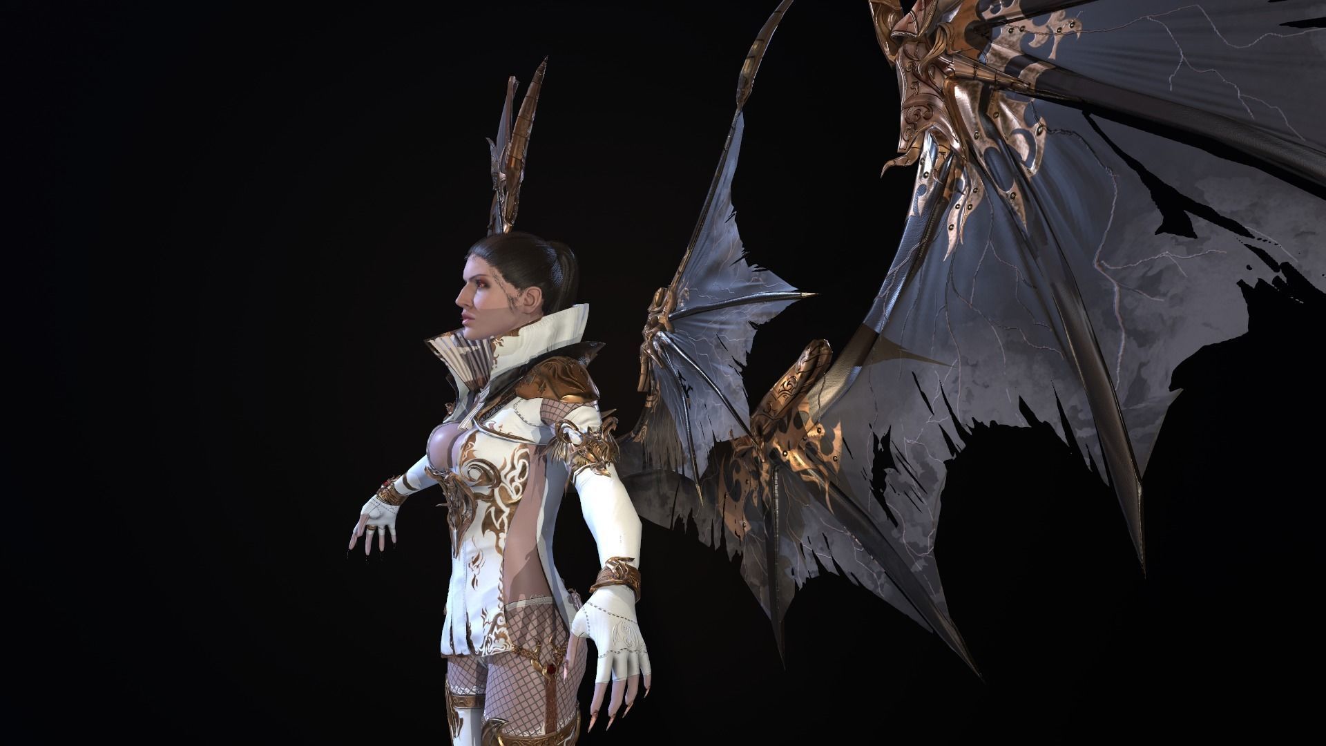 Vampire girl remastered  Low-poly 3D model_24