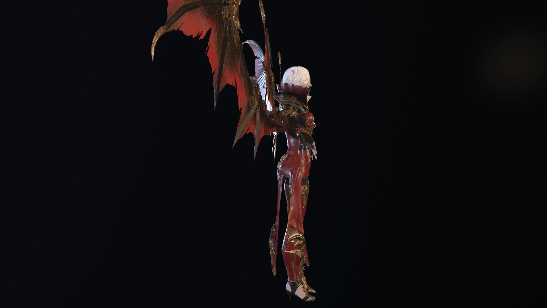 Vampire girl remastered  Low-poly 3D model_17