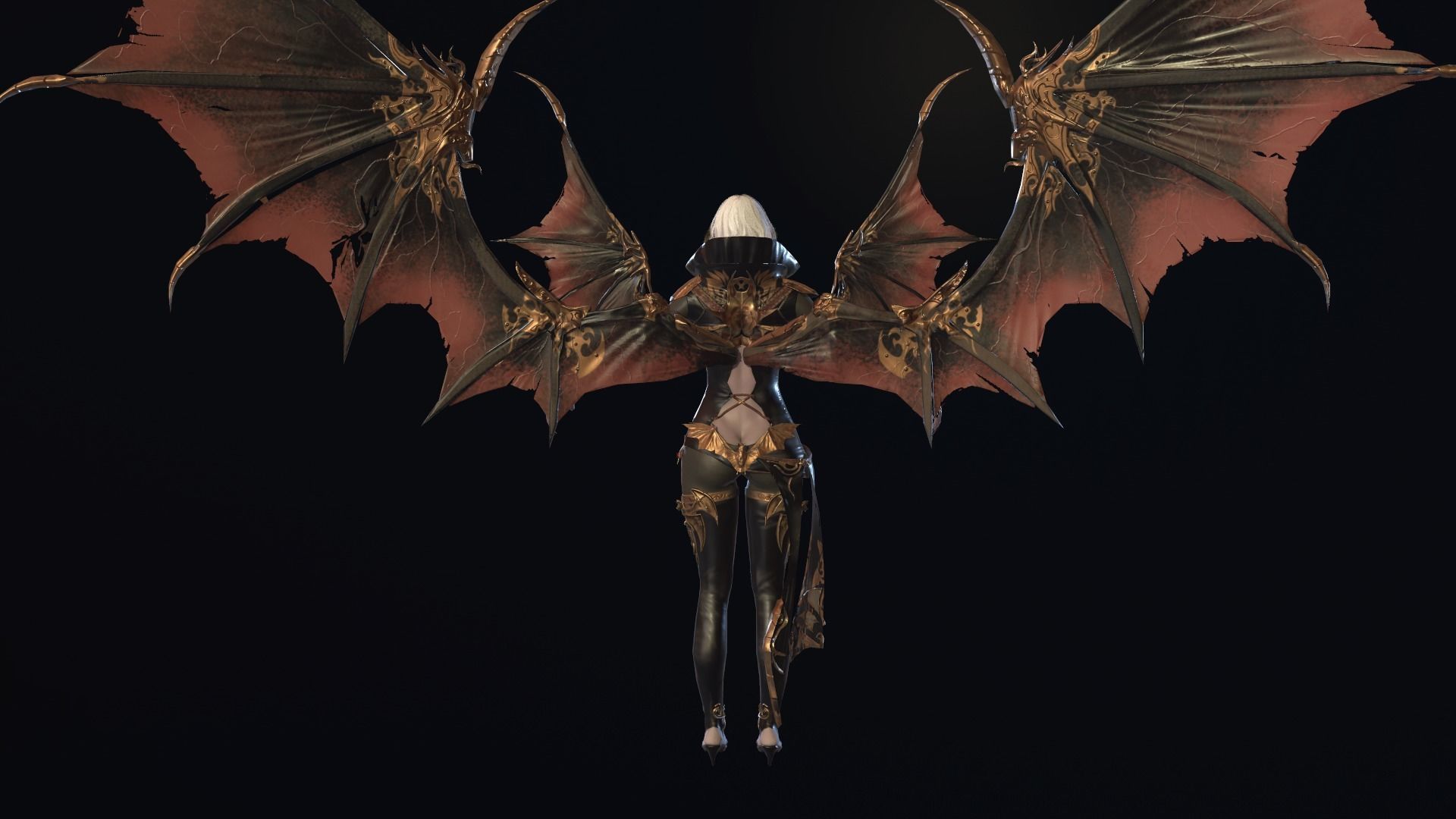 Vampire girl remastered  Low-poly 3D model_14