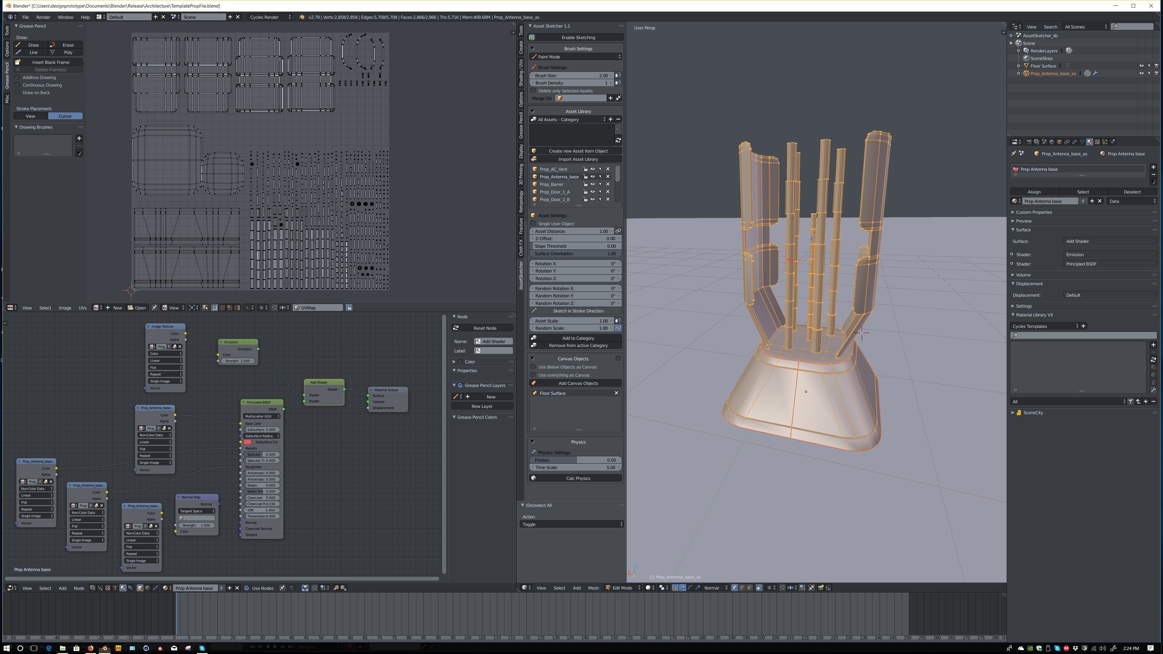 The Temple futuristic building in city 3D model_9