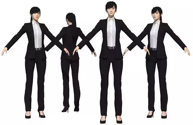 Asian Businesswoman for Maya 3D model