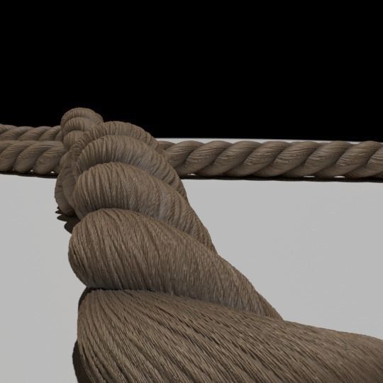 High-Poly Rope 3D model_3