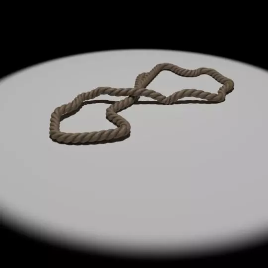 High-Poly Rope 3D model_0