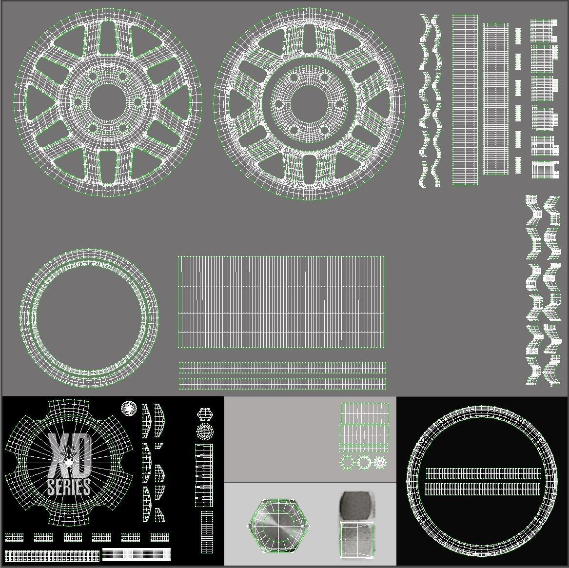 OFF ROAD WHEEL AND TIRE 9 3D model_8