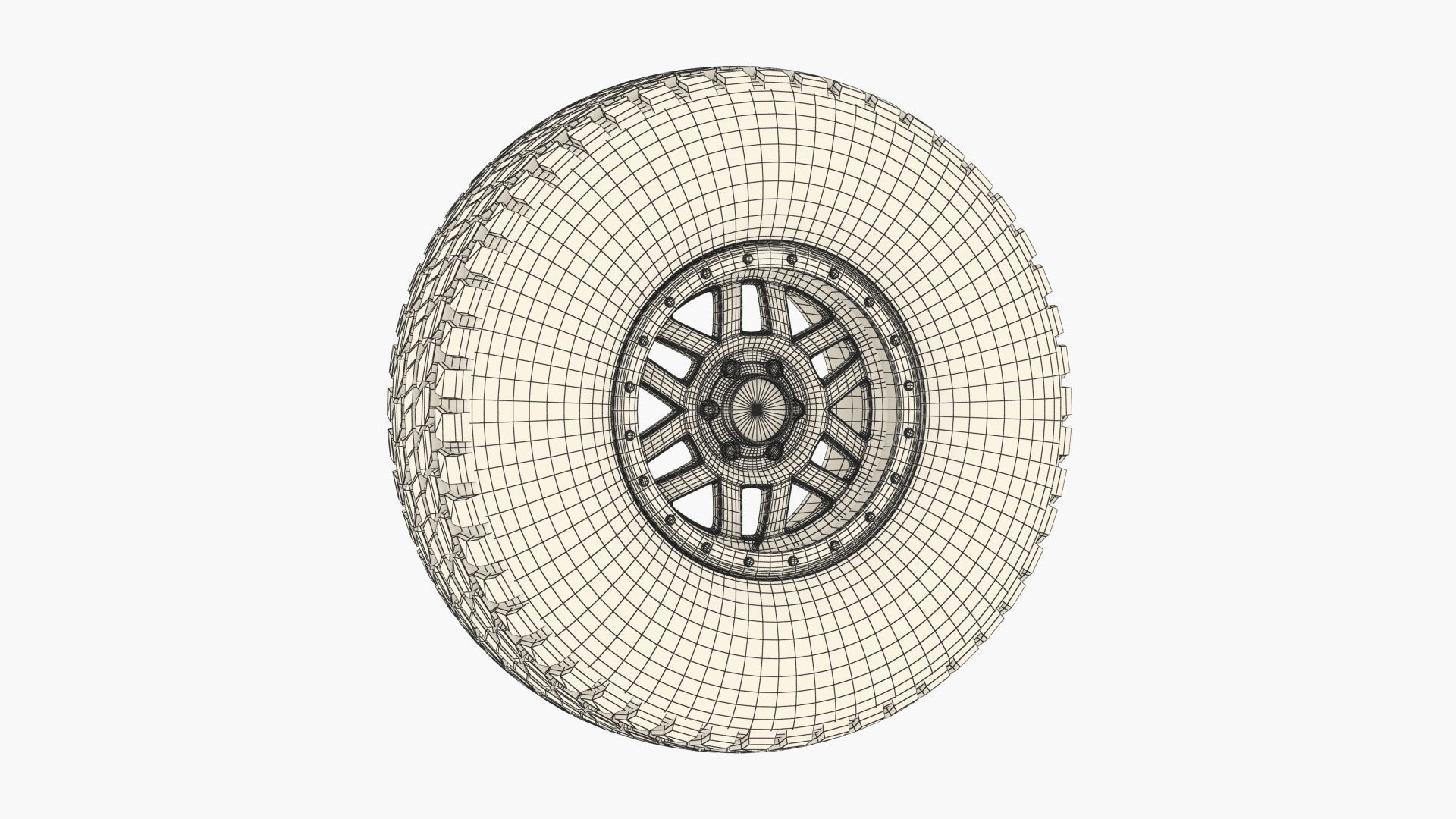 OFF ROAD WHEEL AND TIRE 9 3D model_5