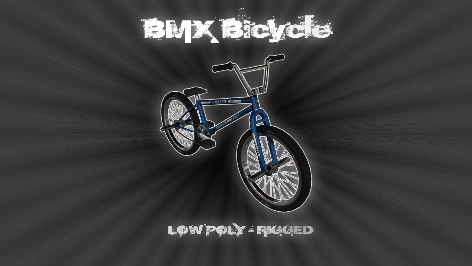 Pro BMX Bicycle - Low Poly - Rigged Low-poly 3D model_0