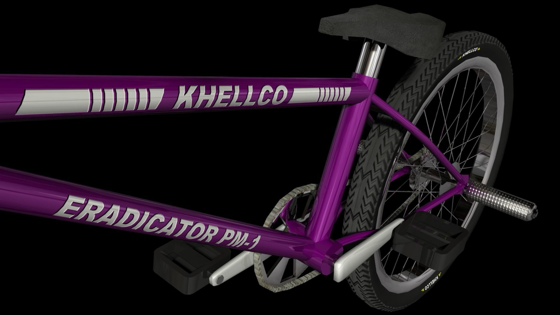 Pro BMX Bicycle - Low Poly - Rigged Low-poly 3D model_15