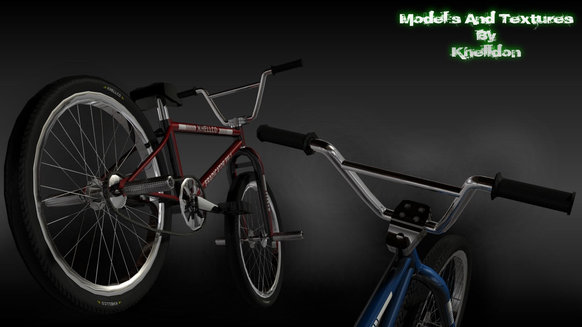 Pro BMX Bicycle - Low Poly - Rigged Low-poly 3D model_1