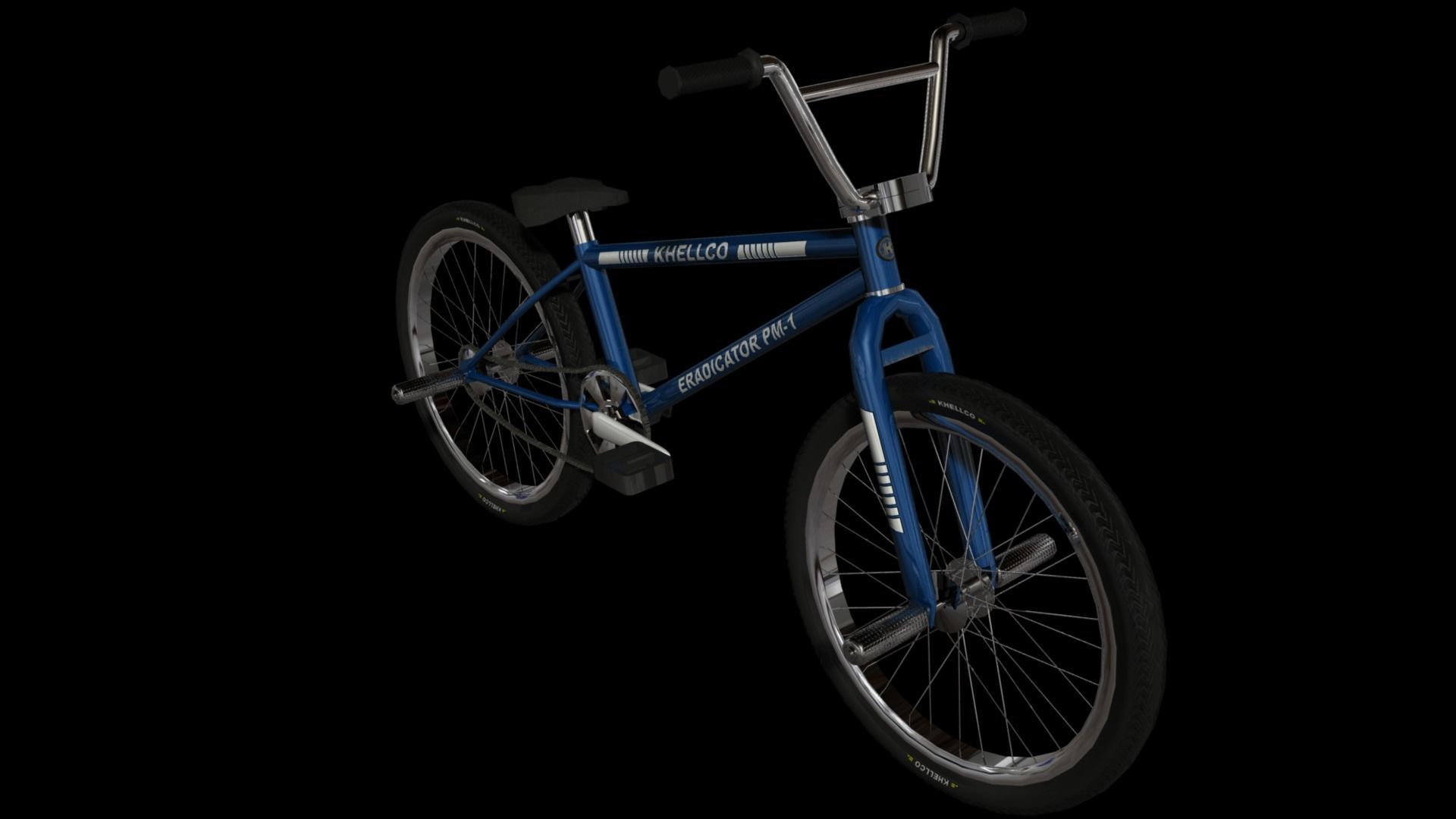 Pro BMX Bicycle - Low Poly - Rigged Low-poly 3D model_5