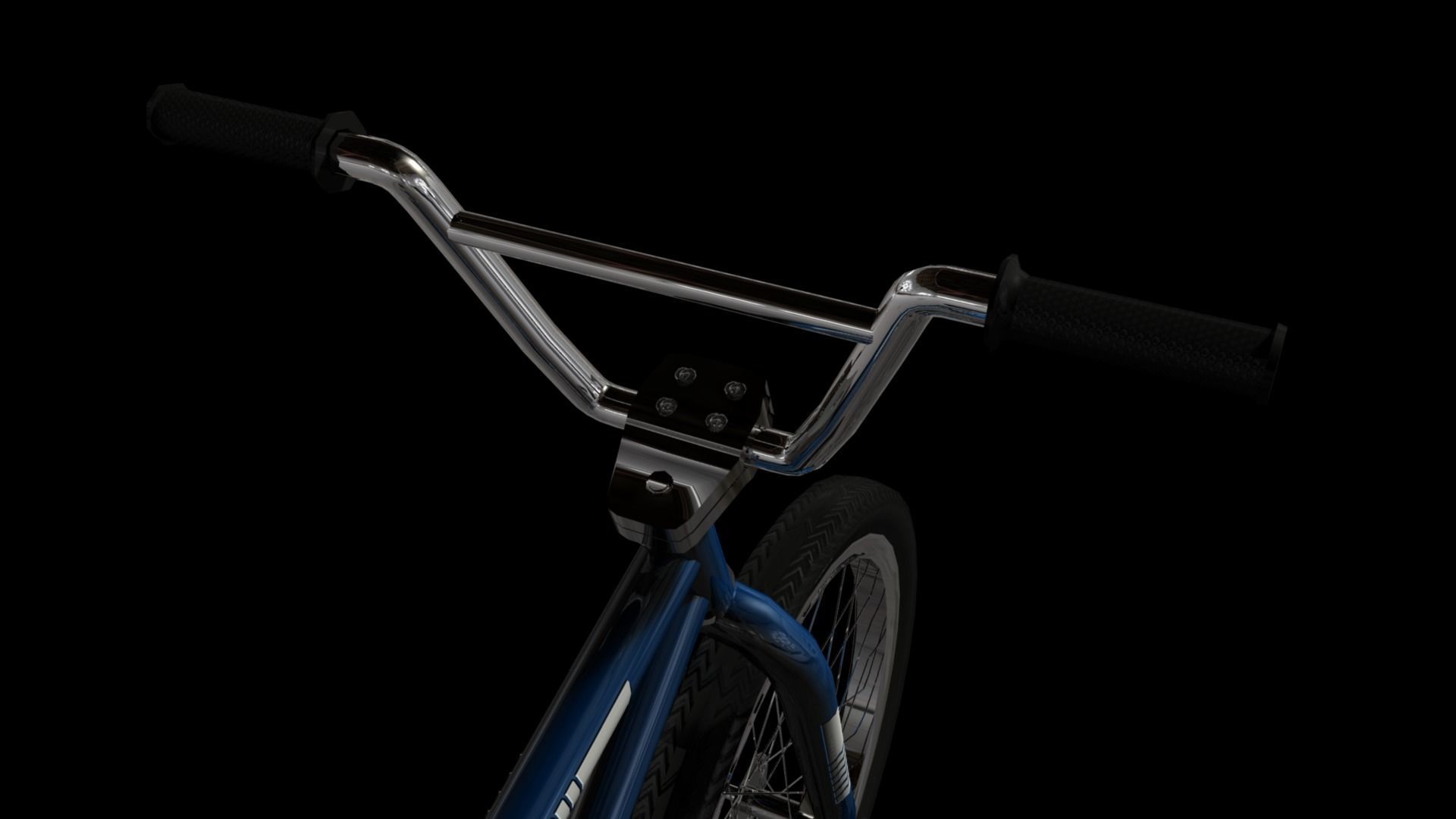 Pro BMX Bicycle - Low Poly - Rigged Low-poly 3D model_13