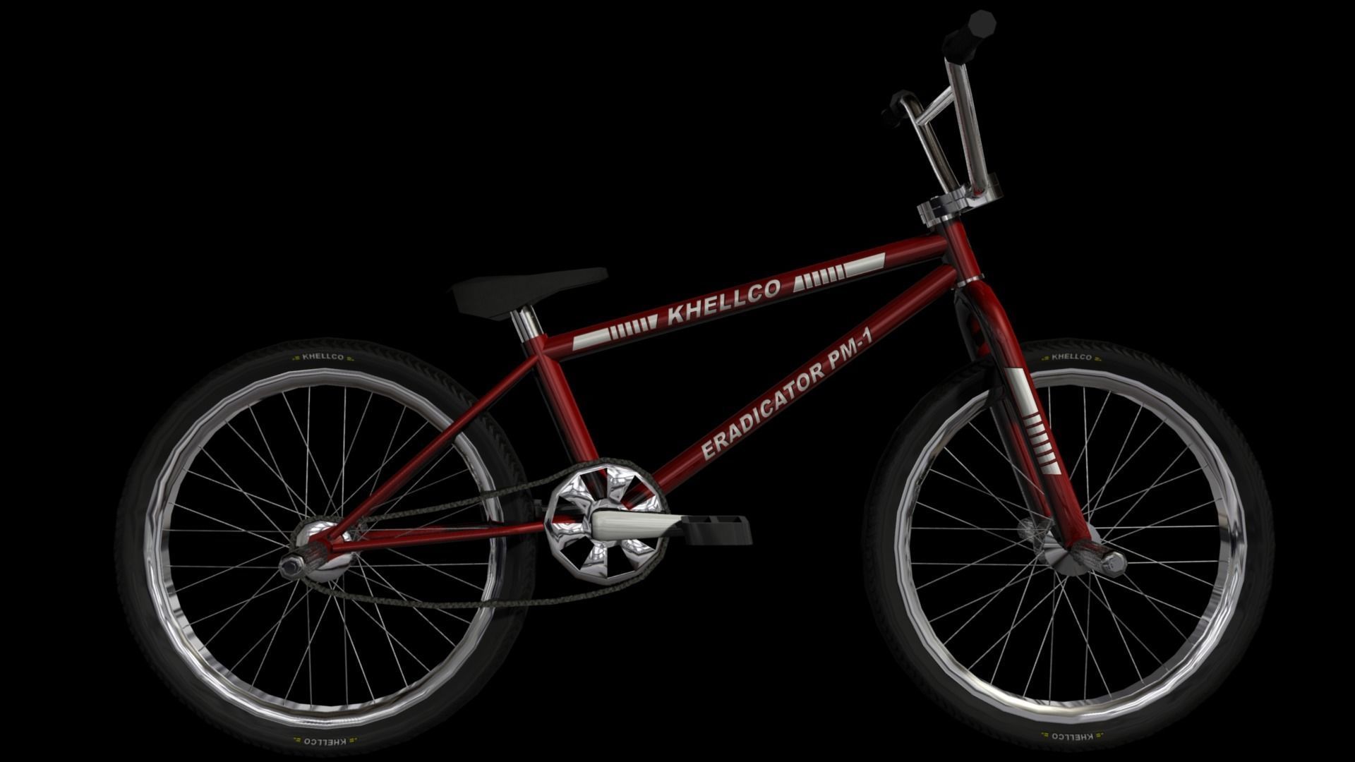 Pro BMX Bicycle - Low Poly - Rigged Low-poly 3D model_17