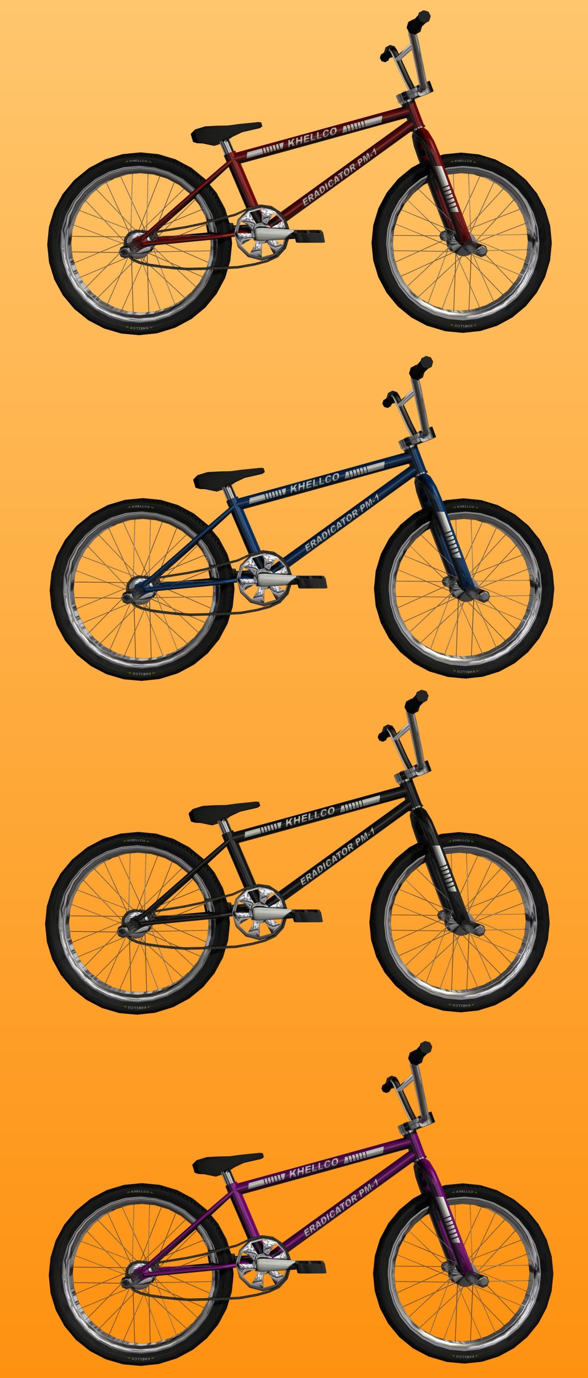 Pro BMX Bicycle - Low Poly - Rigged Low-poly 3D model_18