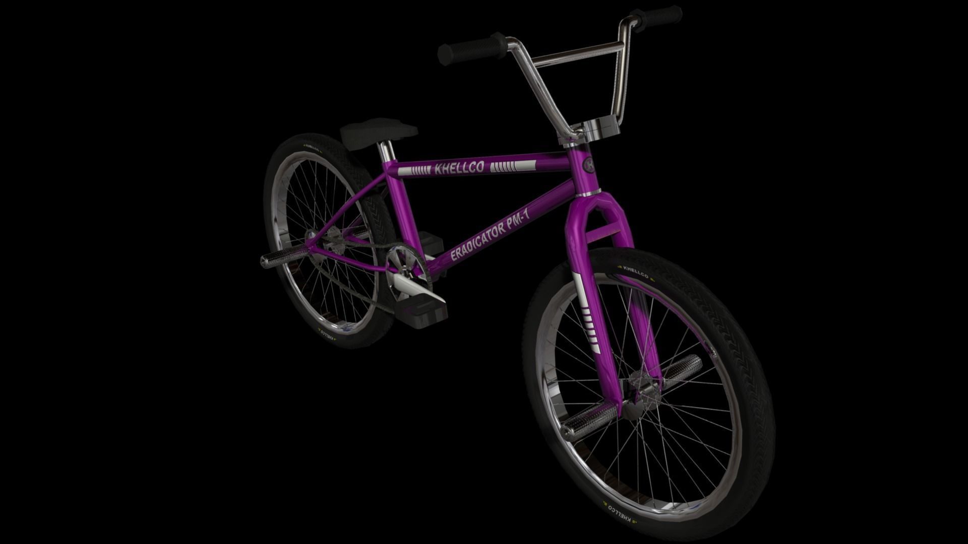 Pro BMX Bicycle - Low Poly - Rigged Low-poly 3D model_12