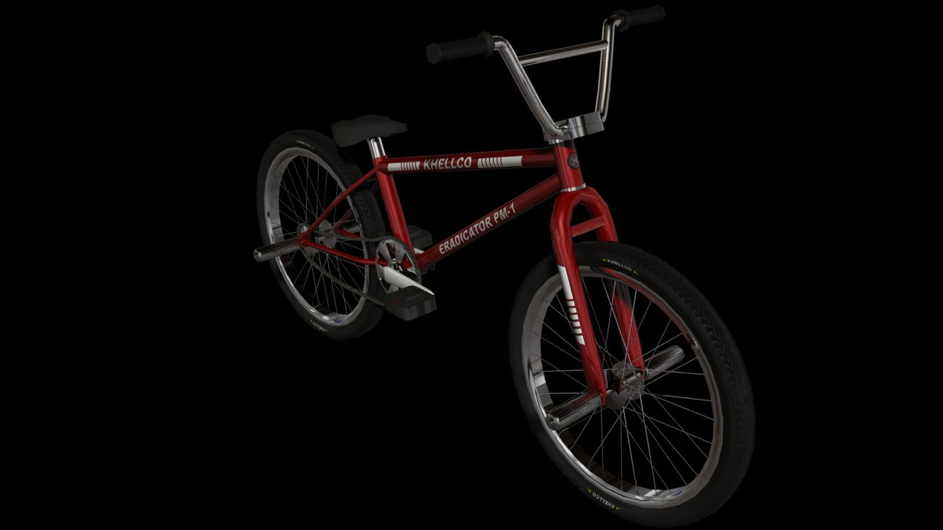 Pro BMX Bicycle - Low Poly - Rigged Low-poly 3D model_6