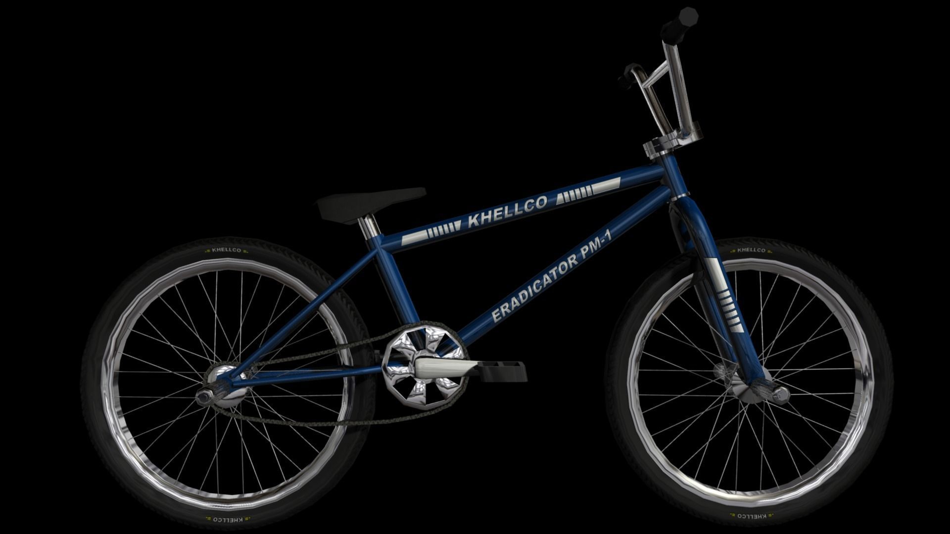 Pro BMX Bicycle - Low Poly - Rigged Low-poly 3D model_7
