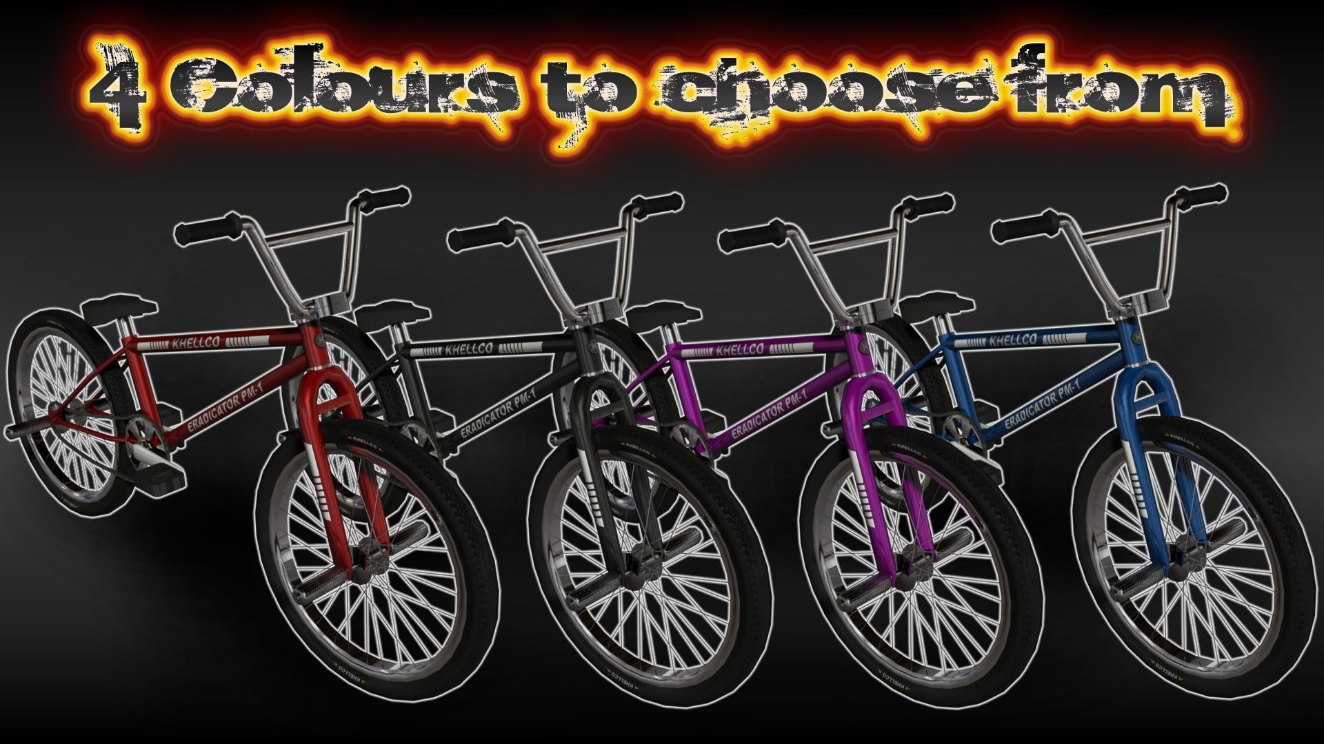 Pro BMX Bicycle - Low Poly - Rigged Low-poly 3D model_2