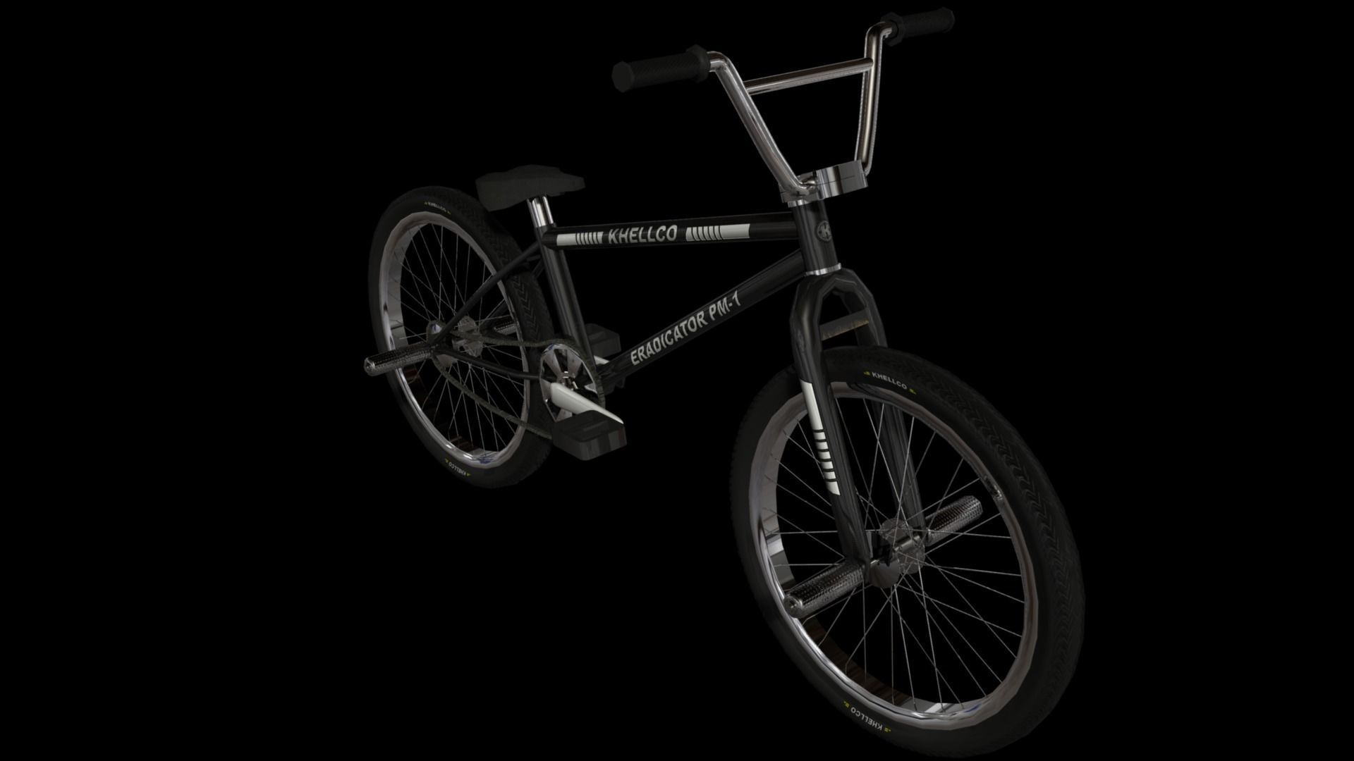 Pro BMX Bicycle - Low Poly - Rigged Low-poly 3D model_11