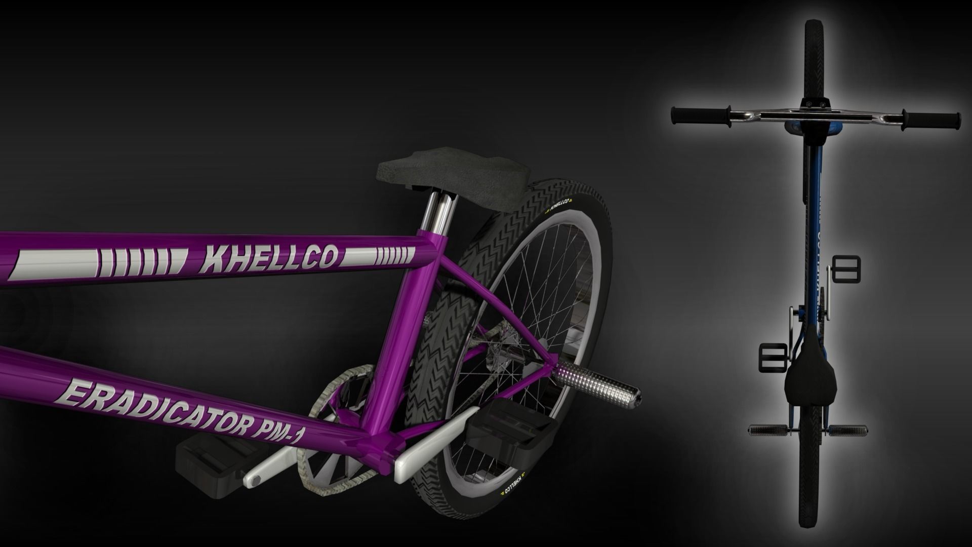 Pro BMX Bicycle - Low Poly - Rigged Low-poly 3D model_3