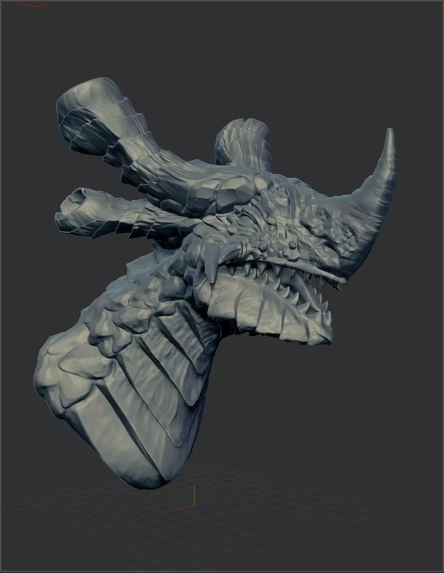 Dragonbust 1 dragon head 3D print model_0