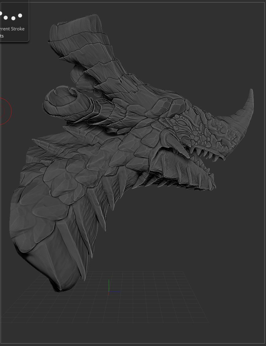Dragonbust 1 dragon head 3D print model_2