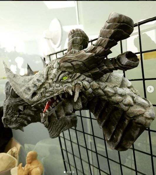 Dragonbust 1 dragon head 3D print model_3