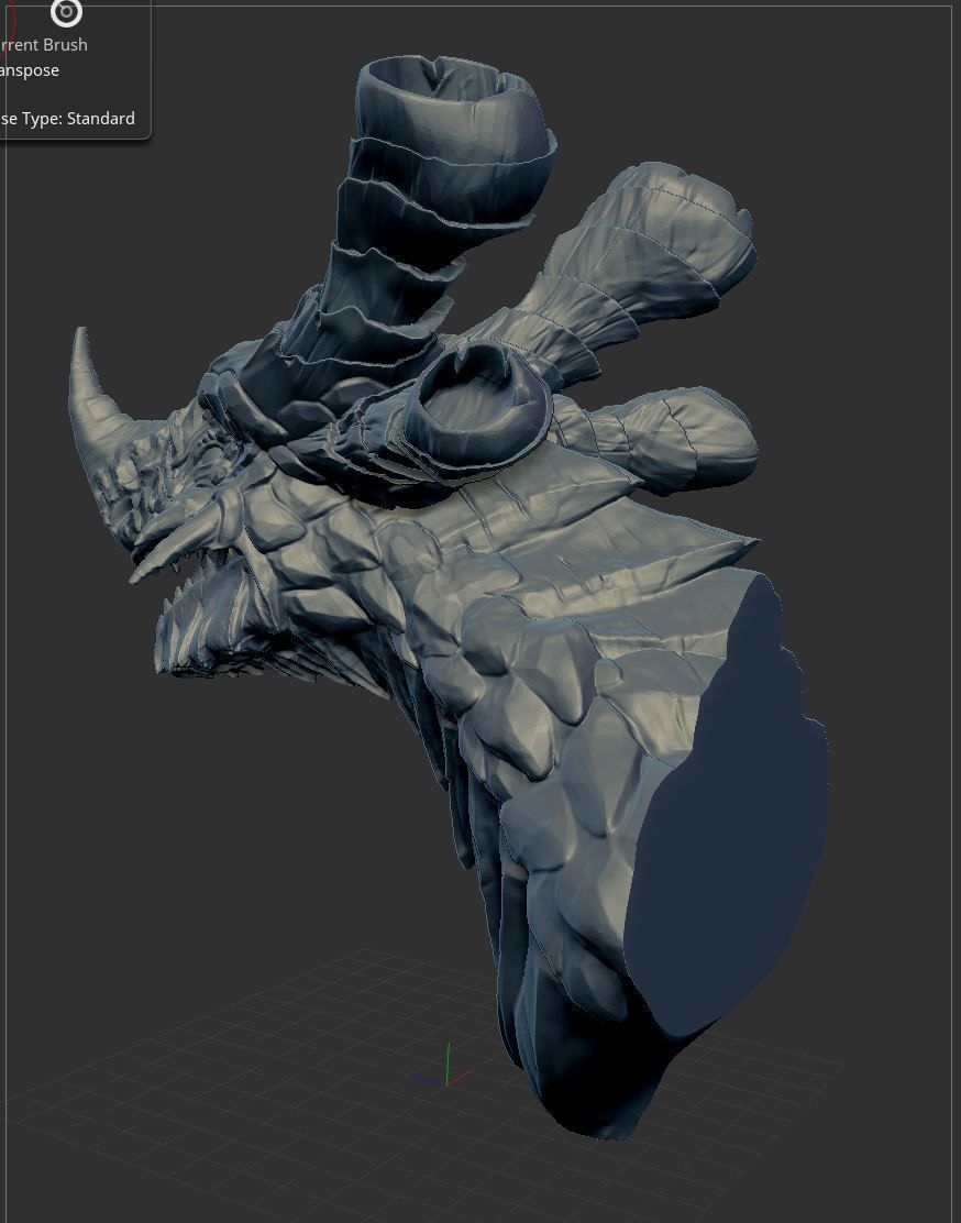 Dragonbust 1 dragon head 3D print model_1