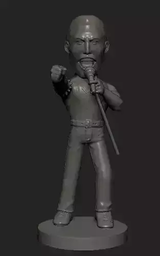 Freddie Mercury cartoon statue