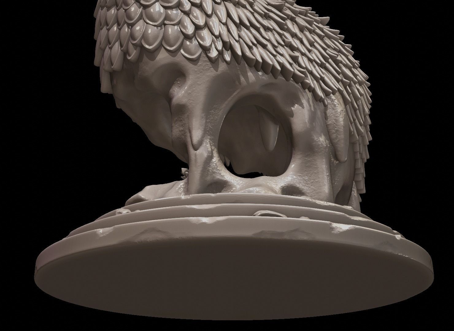 Dragon Bust 3D print model_17