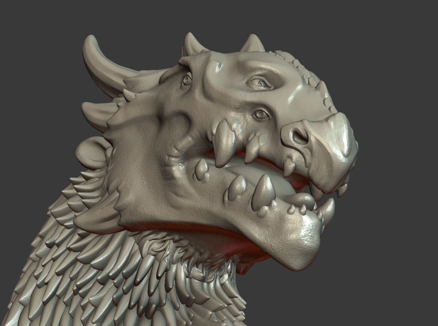 Dragon Bust 3D print model_26