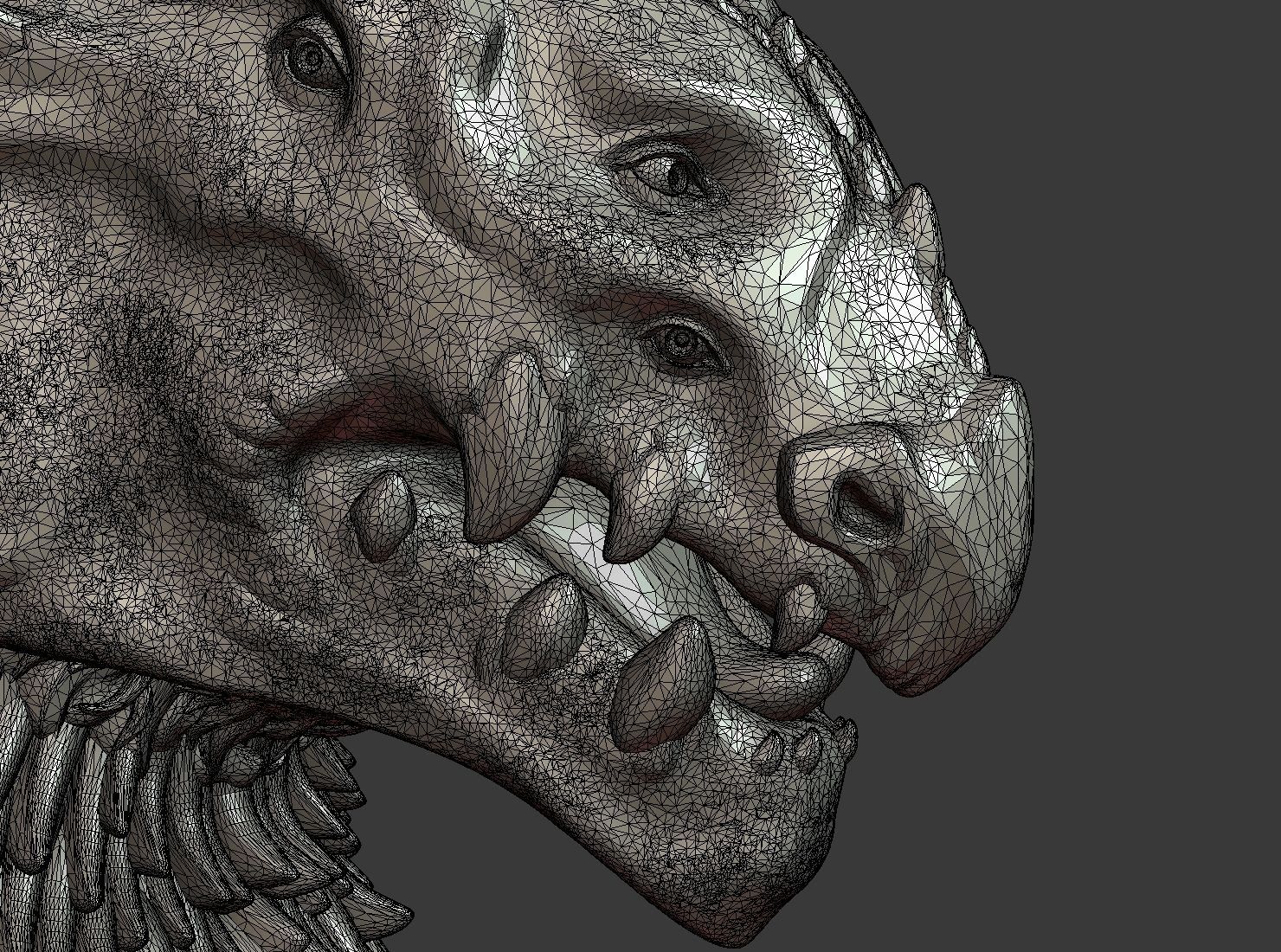 Dragon Bust 3D print model_28