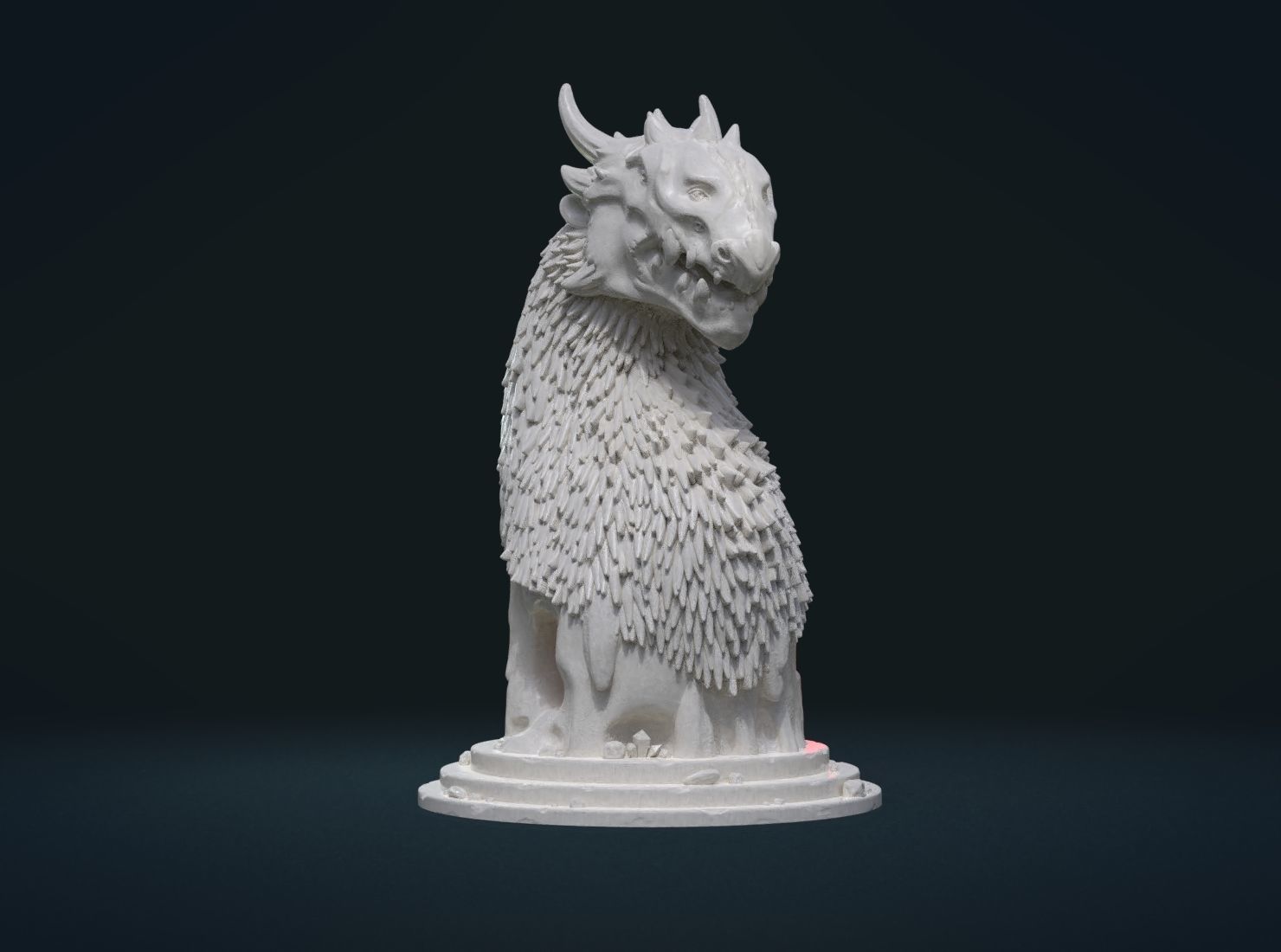 Dragon Bust 3D print model_2