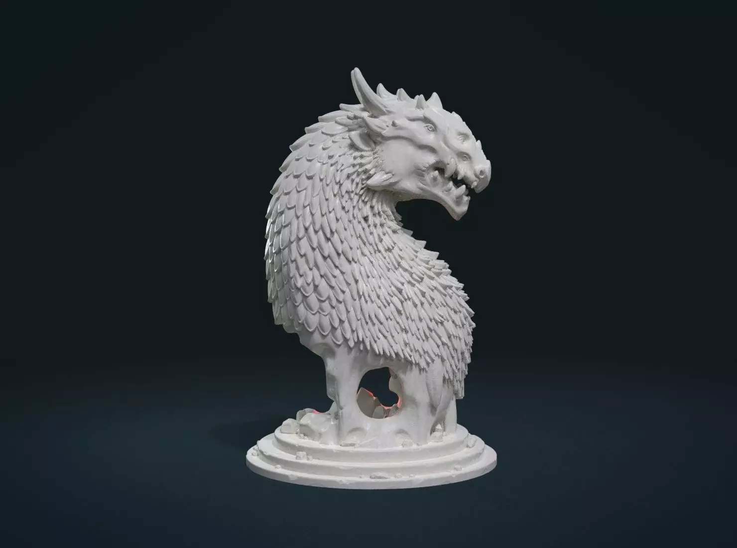 Dragon Bust 3D print model_0