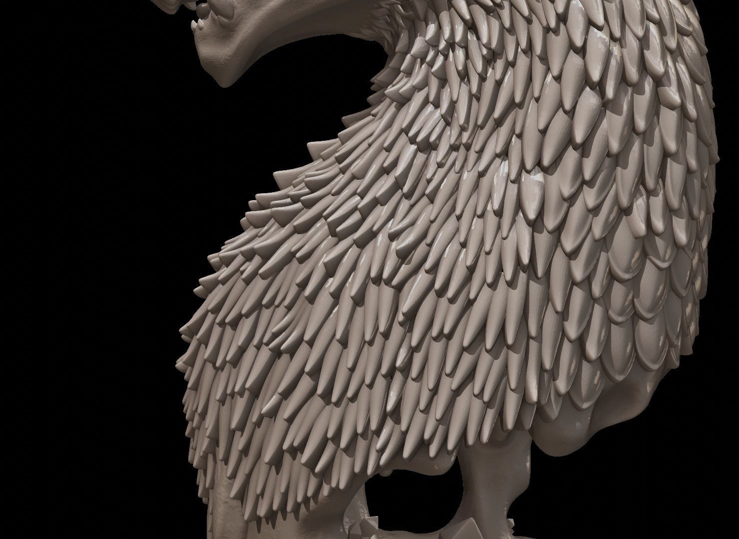 Dragon Bust 3D print model_13