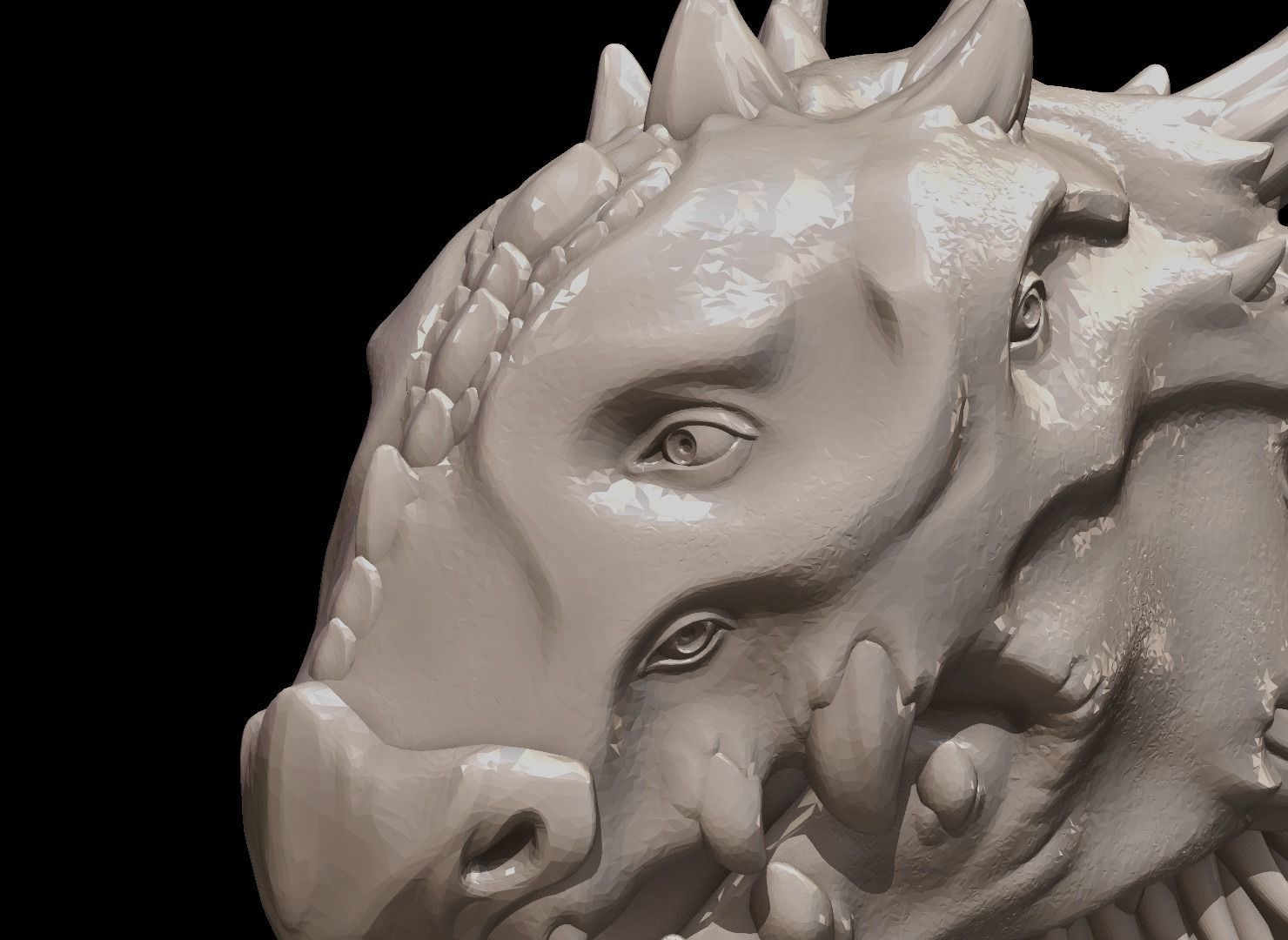 Dragon Bust 3D print model_15