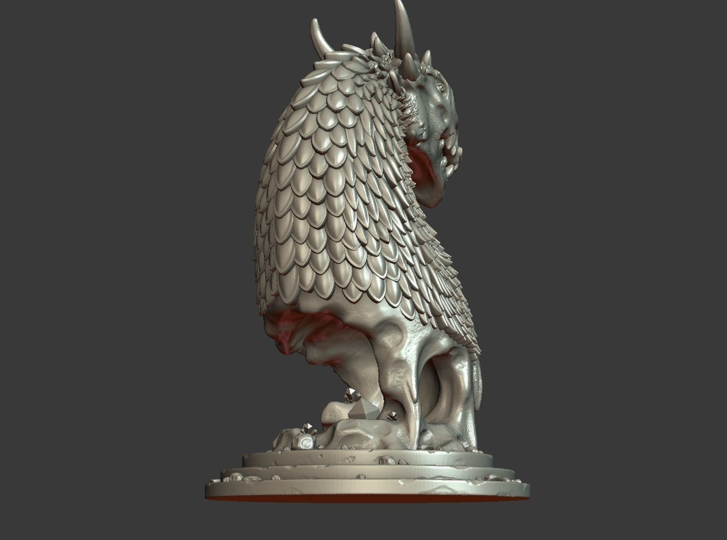 Dragon Bust 3D print model_24