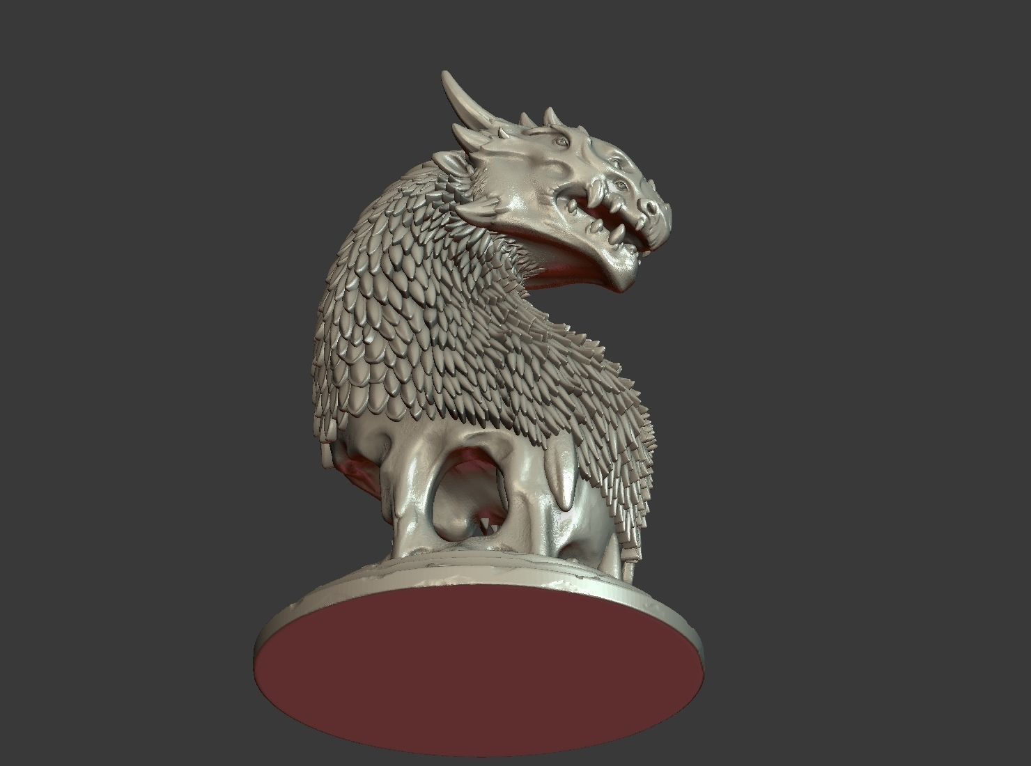 Dragon Bust 3D print model_22