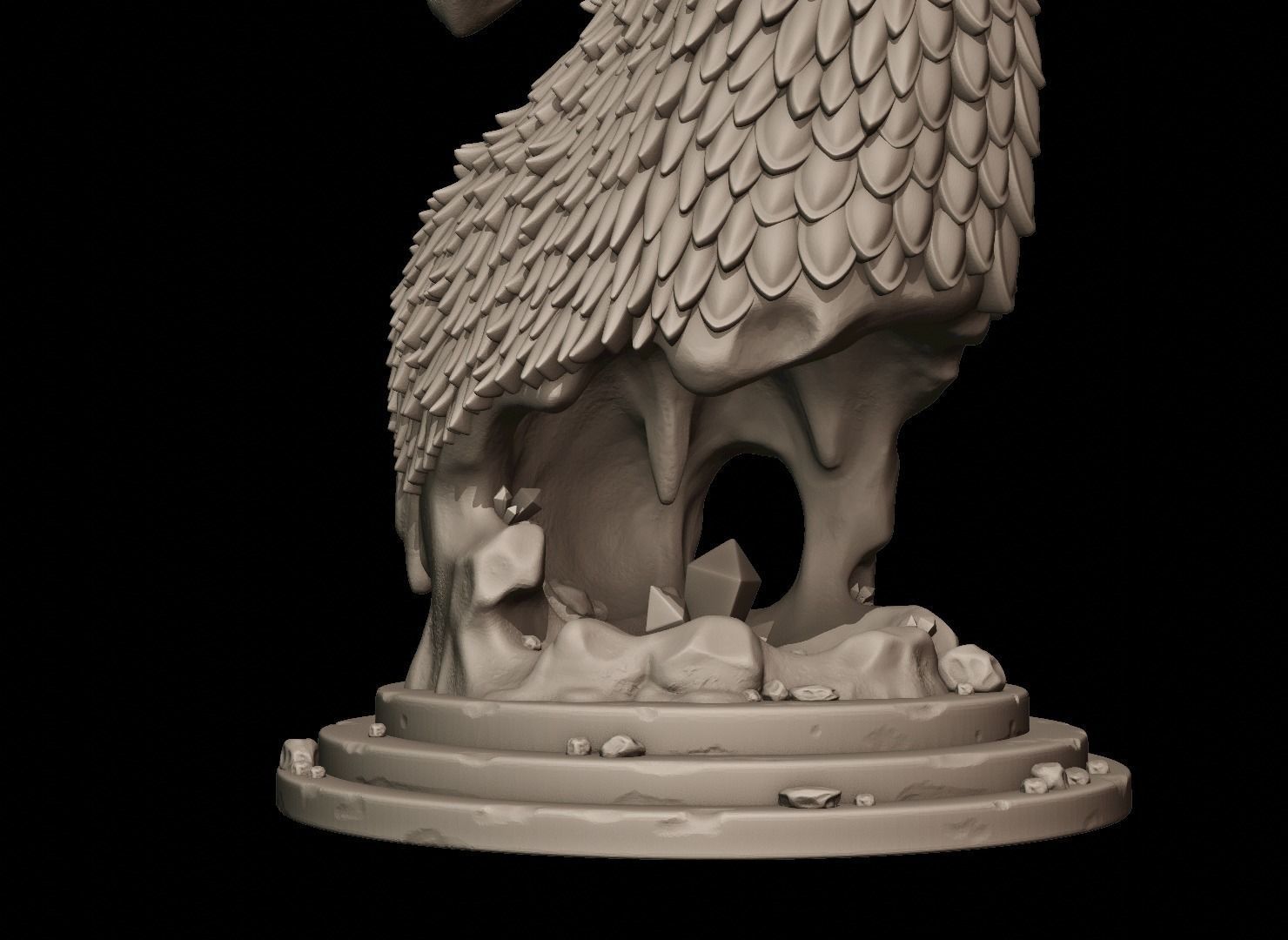 Dragon Bust 3D print model_10