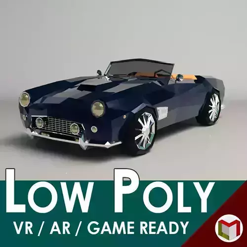 Low Poly Roadster sports car